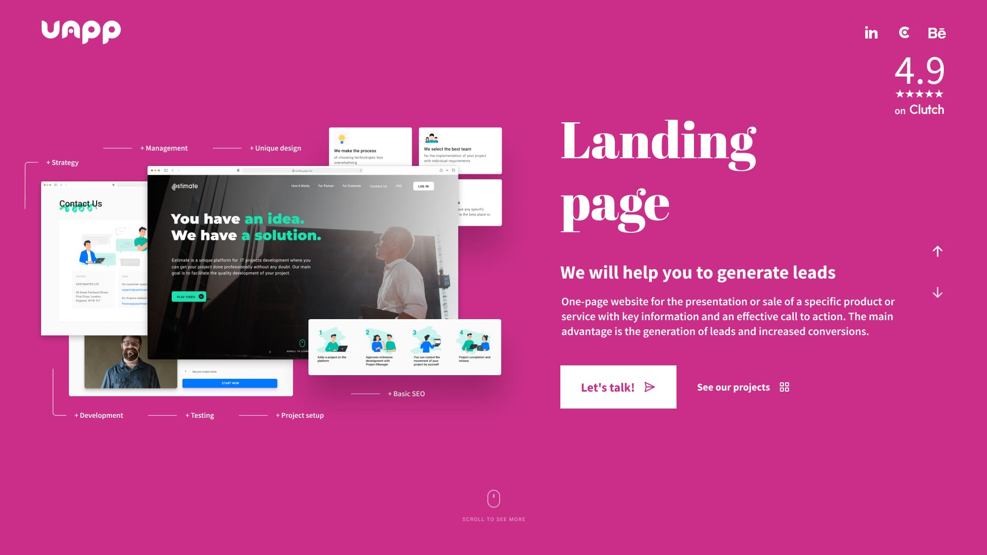 Landing page Uapp Sales